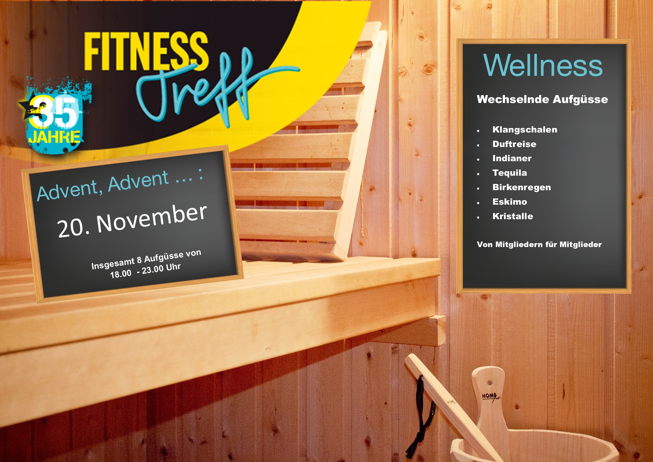 20. November ist Sauna-Nacht